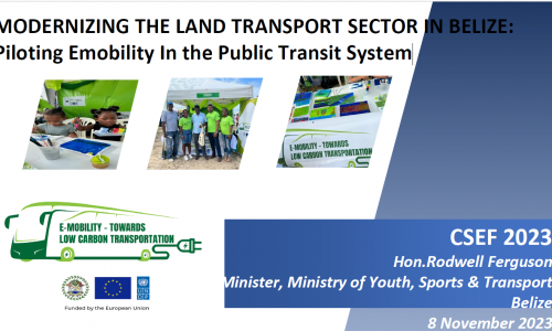 Modernising the Land Transport Sector in Belize